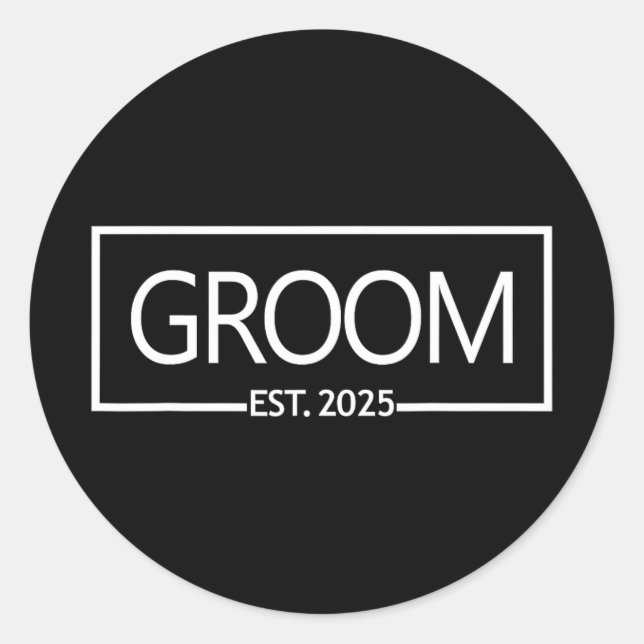 Sticker Rond Groom Est. 2025 (Devant)