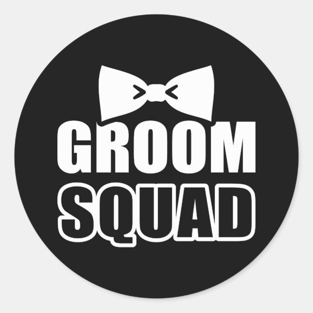 Sticker Rond Groom Squad (Devant)