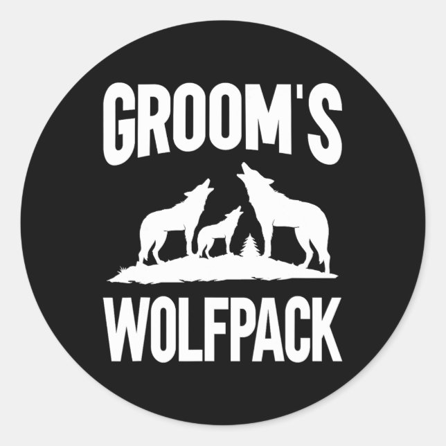 Sticker Rond Groom Squad Wolfpack 2  (Devant)