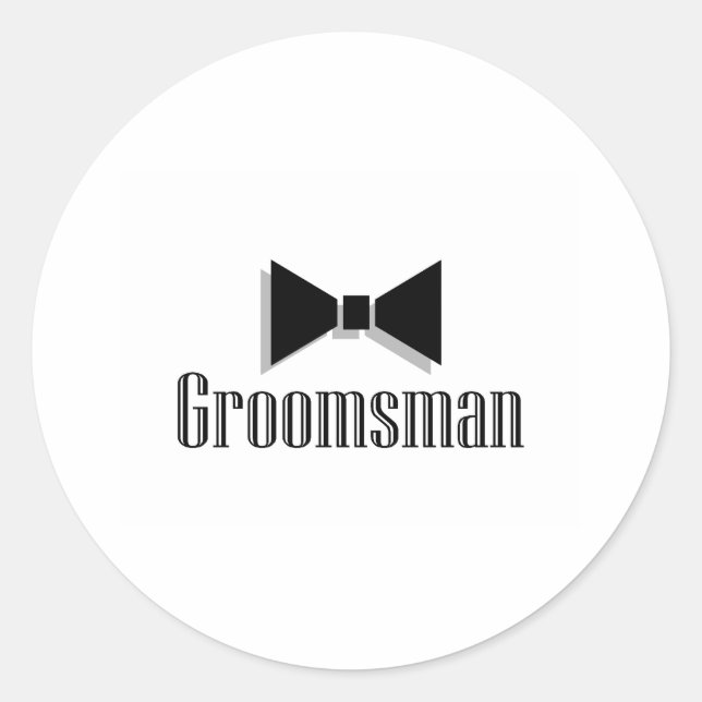 Sticker Rond Groomsman (Devant)