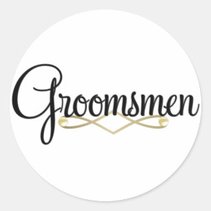Sticker Rond Groomsman