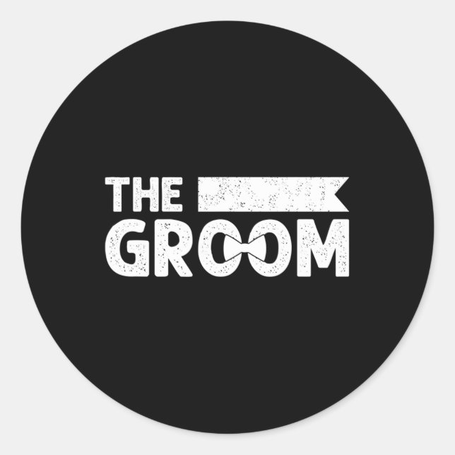 Sticker Rond Groomsmen Mariage Te (Devant)