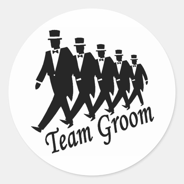 Sticker Rond Groomsmen Team Groom (Devant)