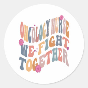 Sticker Rond Groovy Oncology Infirmière Retro Heme Onc Infirmiè