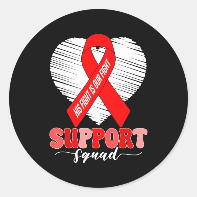 Sticker Rond Groovy Support Squad Son Combat Est Notre Combat C (Devant)