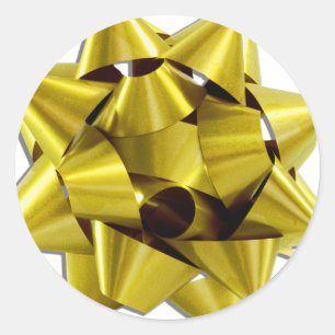 Sticker Rond Gros arc de Noël en or