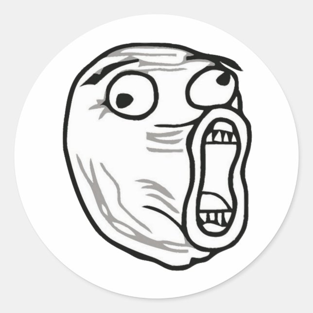 Sticker Rond gros lol-guy (Devant)