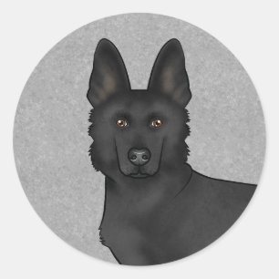 Sticker Rond Gros plan de la tête de chien de berger allemand n
