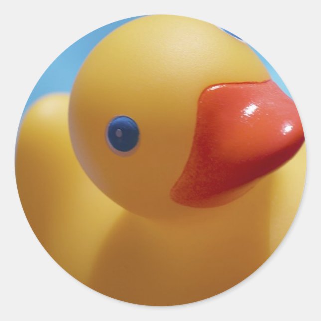 Sticker Rond Gros plan pour canard en caoutchouc (Devant)