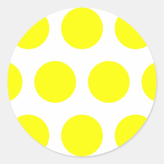 Sticker Rond Gros points jaunes (Devant)