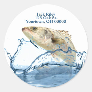 Sticker Rond Gros poissons hors de l'eau
