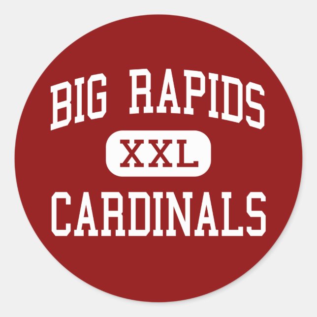 Sticker Rond Gros Rapides - Cardinaux - High - Big Rapids (Devant)