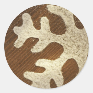 Sticker Rond Gros Snowflake Design Enveloppe Phoques