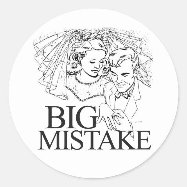 Sticker Rond Grosse erreur (Devant)