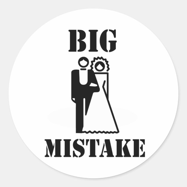 Sticker Rond Grosse Erreur (Devant)