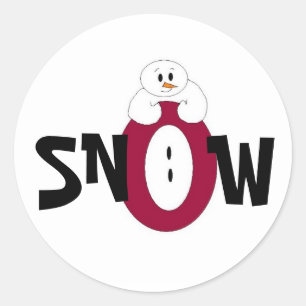 Sticker Rond Grosse Neige
