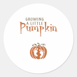 Sticker Rond Grossissement d'un petit Citrouille Halloween Gros