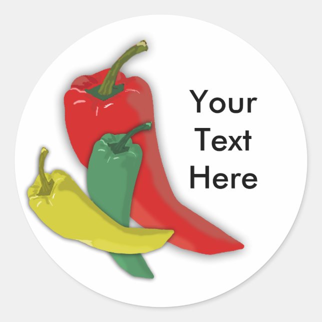 Sticker Rond Groupe Chili Pepper (Devant)