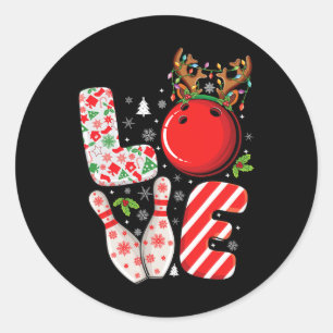 Sticker Rond Groupe correspondant xmas Bowling ball et épingles
