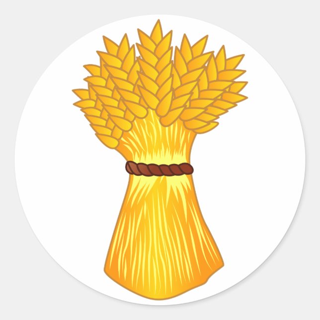 Sticker Rond Groupe de blé (Devant)