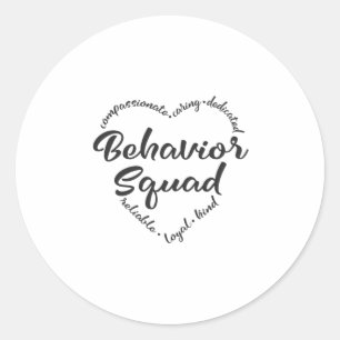 Sticker Rond Groupe de comportement, comportement, analyste bcb