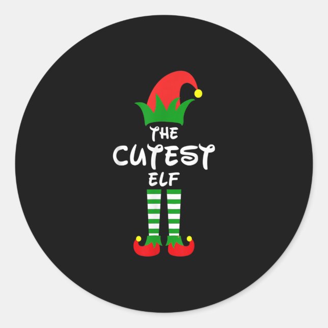 Sticker Rond Groupe de jumelage des Elfes les plus cutest Fun d (Devant)