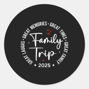 Sticker Rond Groupe de jumelage Voyage en famille 2025