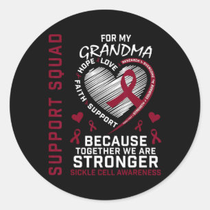 Sticker Rond Groupe de soutien à la mammographie de chemise de