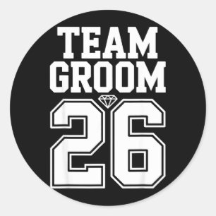 Sticker Rond Groupe d'enterrement de vie de garçon de l'équipe