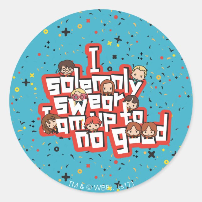 Sticker Rond Groupe "JE JURE SOLENNELLEMENT QUE JE SUIS À MON A (Devant)
