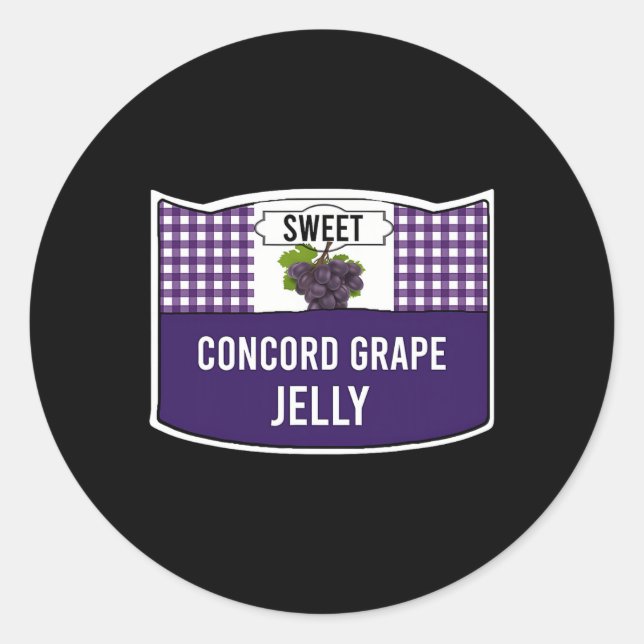 Sticker Rond Groupe Jelly de raisin Costume de conditionnement  (Devant)