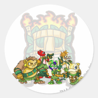 Sticker Rond Groupe Mystery Island