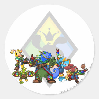 Sticker Rond Groupe Roo Island
