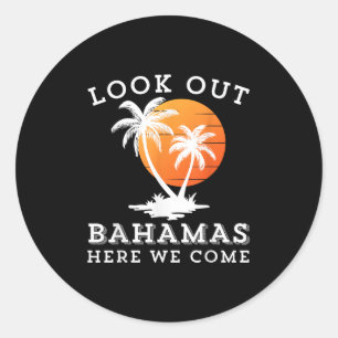 Sticker Rond Groupe Voyageur Plage Correspondance Printemps Été