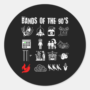 Sticker Rond Groupes de Rock Alternatif Iconiques et Nerveux Dr