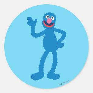 Sticker Rond Grover Debout