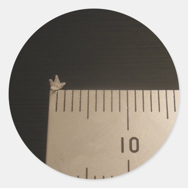 Sticker Rond Grue Origami de 2 mm (Devant)