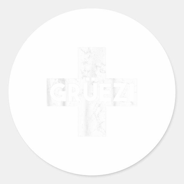 Sticker Rond Grüessech Swiss Saying Grüezi Schweiz  (Devant)
