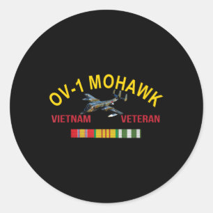 Sticker Rond Grumman Ov-1 Mohawk Vietnam Vétéran Ov-1 Aéronefs