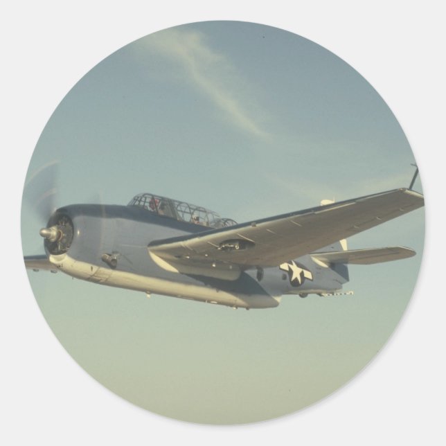 Sticker Rond Grumman TBM Avenger Chino Air Museum (Devant)