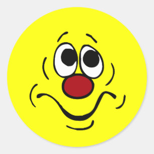 Sticker Rond Grumpey de visage obscurci