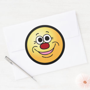 Sticker Rond Grumpey face calme