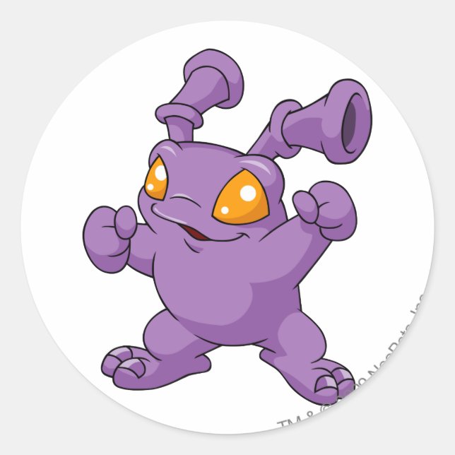 Sticker Rond Grundo Purple (Devant)