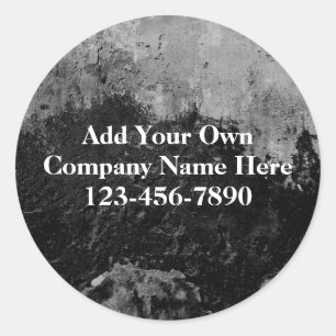 Sticker Rond Grunge Black Paint Faux Finition Design