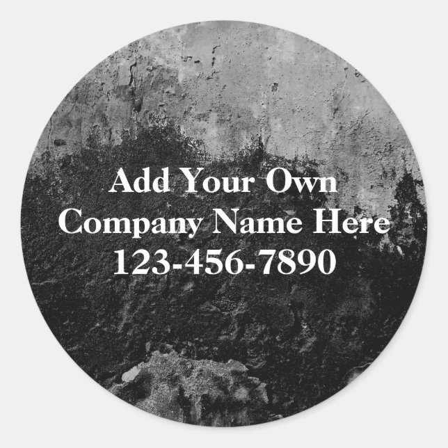 Sticker Rond Grunge Black Paint Faux Finition Design (Devant)