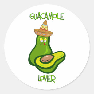 Sticker Rond Guacamole Lover