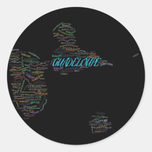 STICKER ROND GUADELOUPE