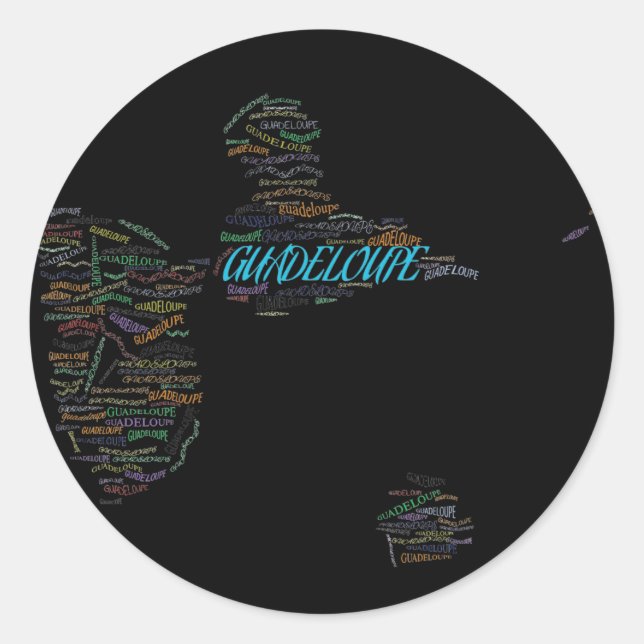 STICKER ROND GUADELOUPE (Devant)