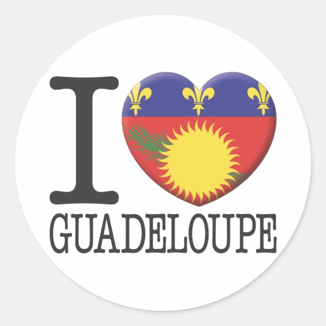 Sticker Rond Guadeloupe (Devant)