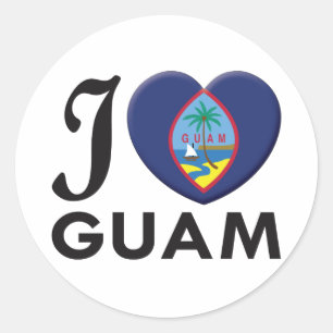 Sticker Rond Guam Love